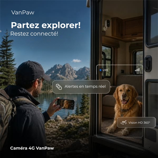 VanPaw — Caméra 4G + Carte SD 32GB + SIM offerte